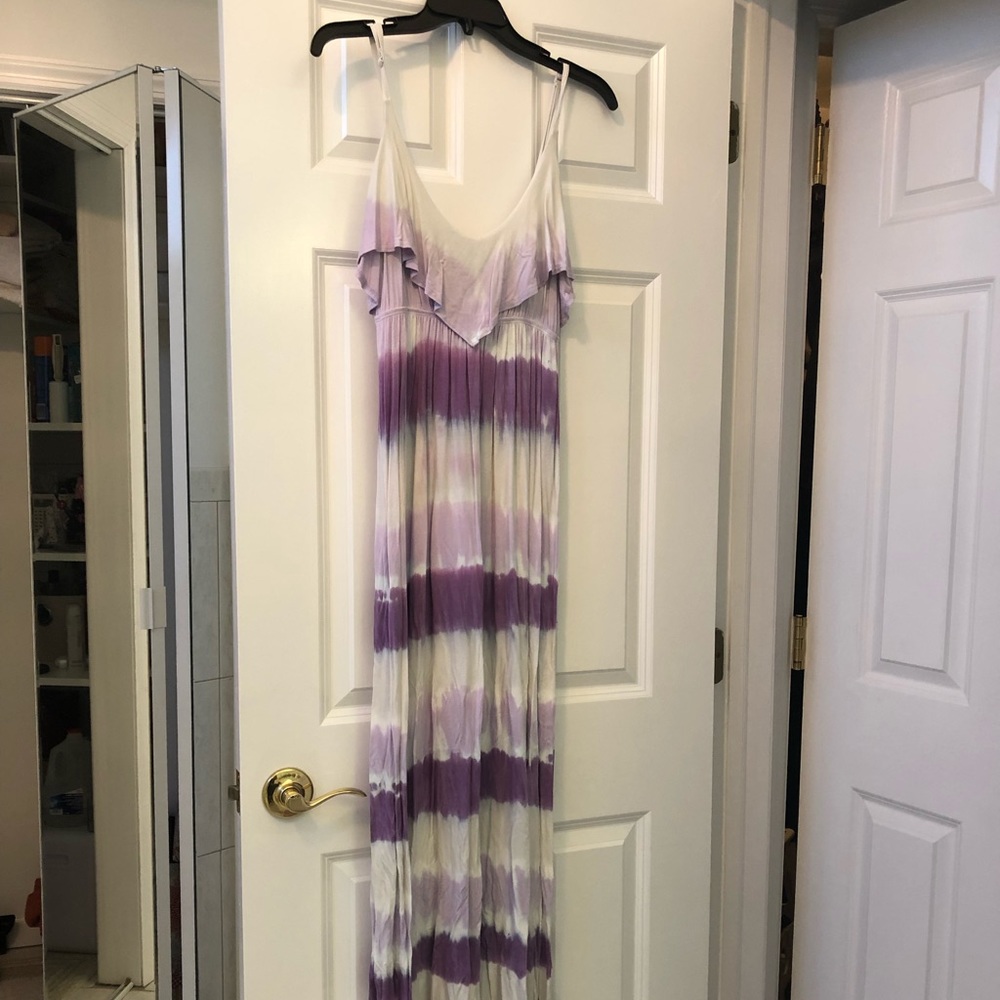 Gypsy Purple and White Tidie Maxi Dress